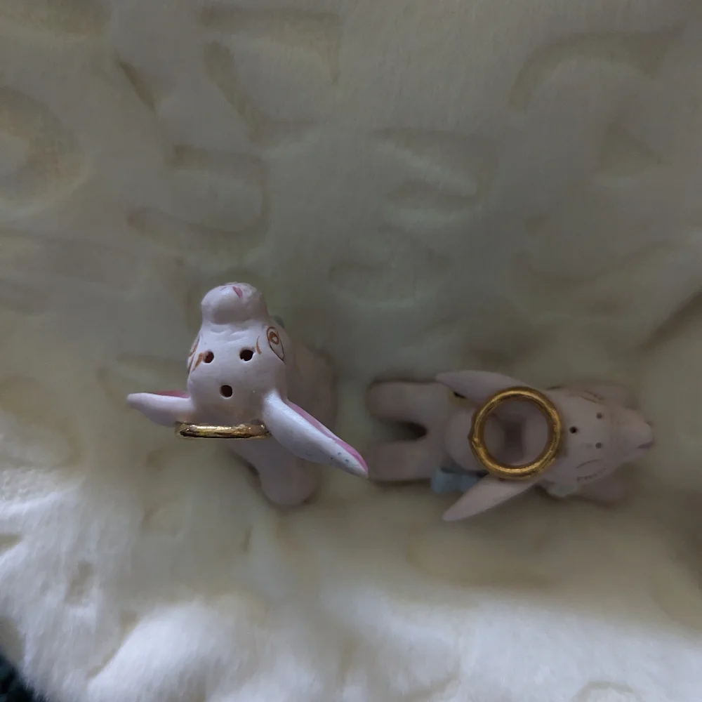 Vintage salt and pepper angel donkeys